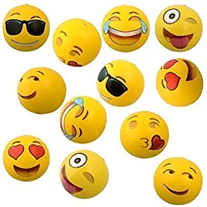 Emoji Universe: 12" Emoji Inflatable Beach Balls, 12-Pack