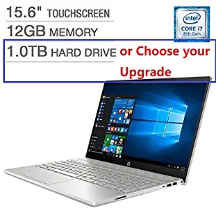 HP Pavilion 15 15.6" IPS Touchscreen Full HD (1920x1080) Business Laptop - 8th Gen Intel Quad-Core i7-8550U, 12GB DDR4, 1TB HDD, USB /Type-C, FHD IR Webcam, Ethernet RJ-45, Windows 10