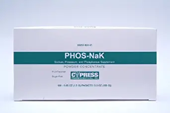 MCK27102700 - Cypress Pharmaceutical Phos-NaK Dietary Supplement Sodium / Potassium / Phosphorus 160 mg - 280 mg - 250 mg Unit Dose, Oral Powder Concentrate Packet Fruit Flavor