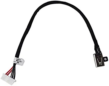 Replacement DC Jack Power Plug in Charging Port Connector Socket with Wire Cable Harness for Dell Inspiron 15 3551 3558 3552 15-3558 15-3551 15-3552 i3558-9136 Series Laptop 450.030060001