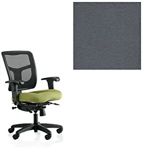 Office Master YS74-KR-25-1161 Yes Series Mesh Back Multi Adjustable Ergonomic Office Chair with Armrests - Grade 1 Fabric - Spice Pepper Gray